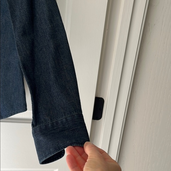 Talbots Women's Dark Denim Button Down Shirt - Picture 5 of 10